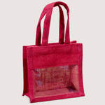 hot pink jute bag